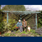 Jacoba Sherriff (823) and Charles Elworthy (8131) in her garden at Box, Wiltshire